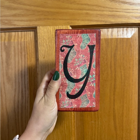 Reversible Merry Christmas and Happy Thanksgiving Letter Block Set - Picture 5 of 10